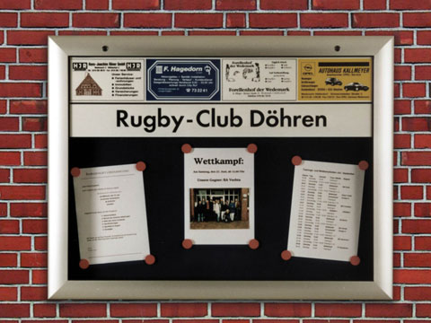 Schaukasten Serie Curve: Rugby Sportverein Döhren